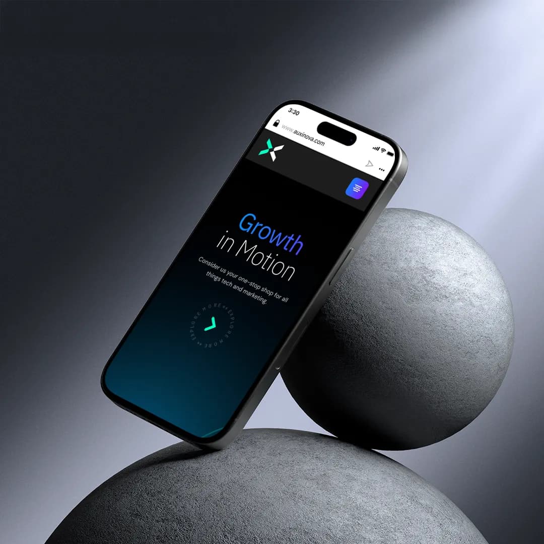 Scalable tech solutions page on Auxinova site