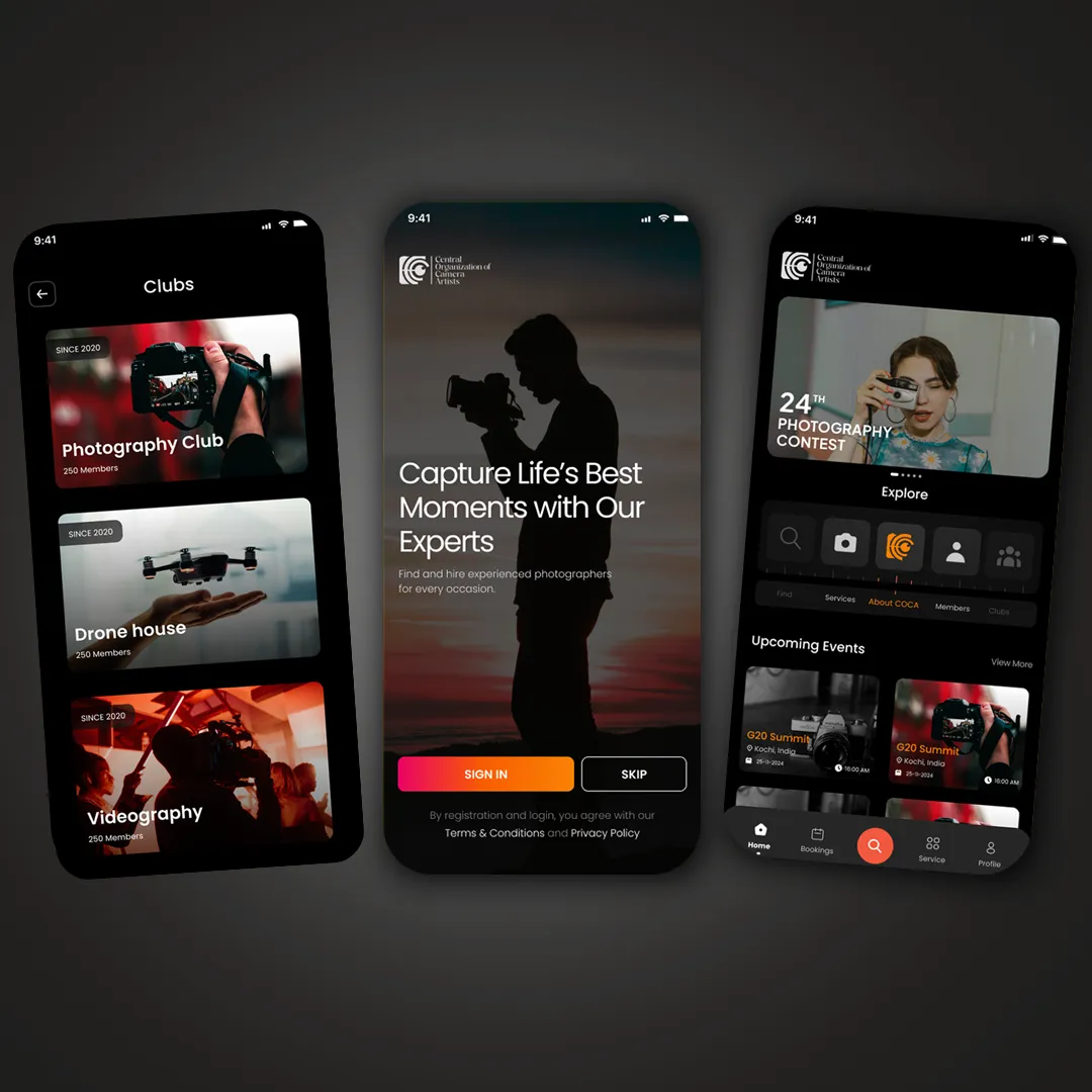 Creative community features in COCA app