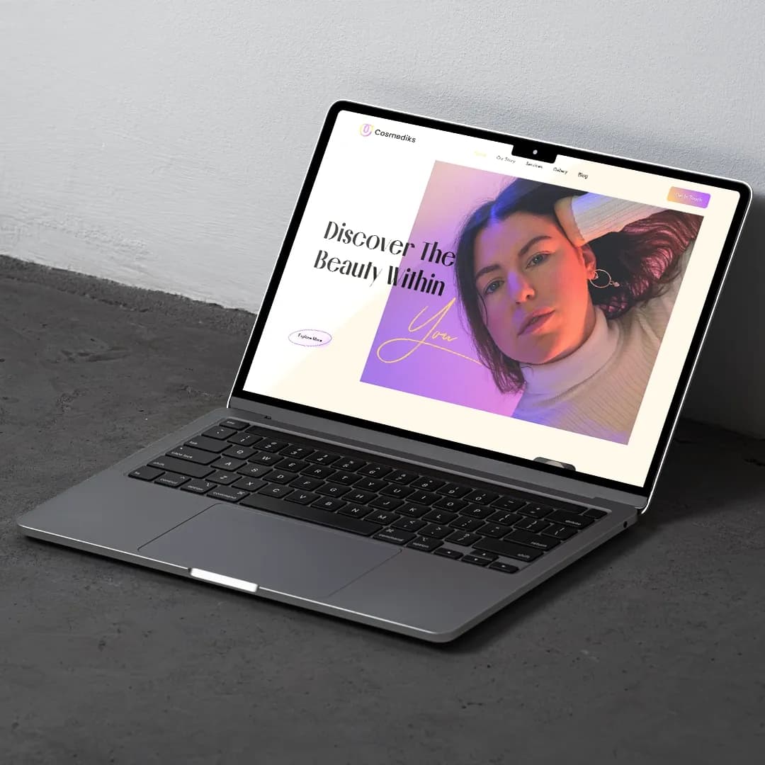 Cosmediks cosmetology website with motion design