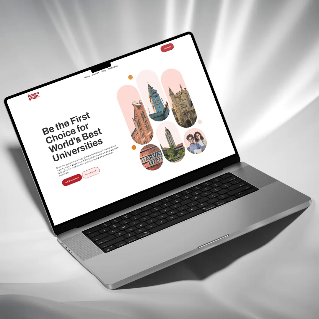 The Future Page student mentorship portal UI