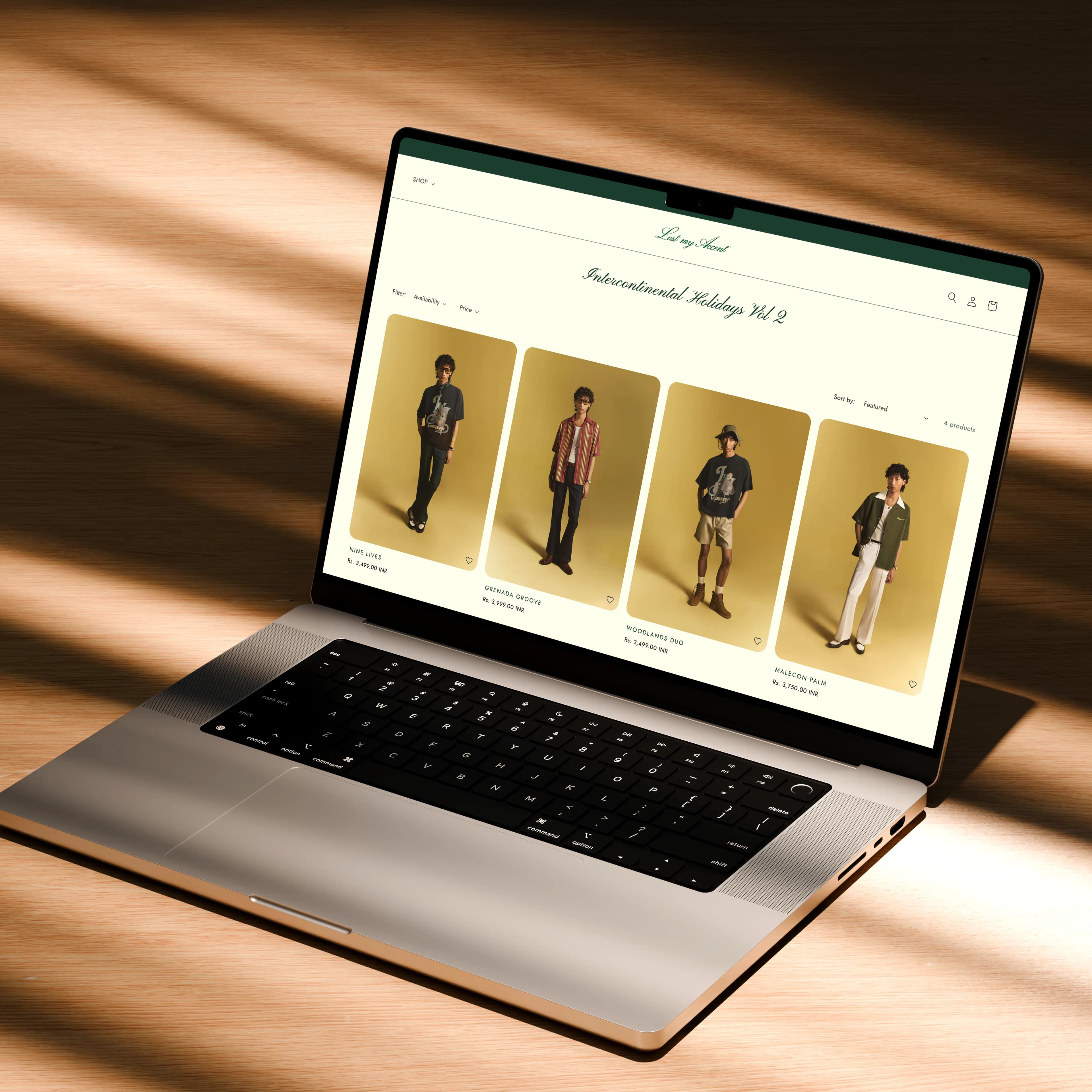 Shopify product listing for Lost My Accent