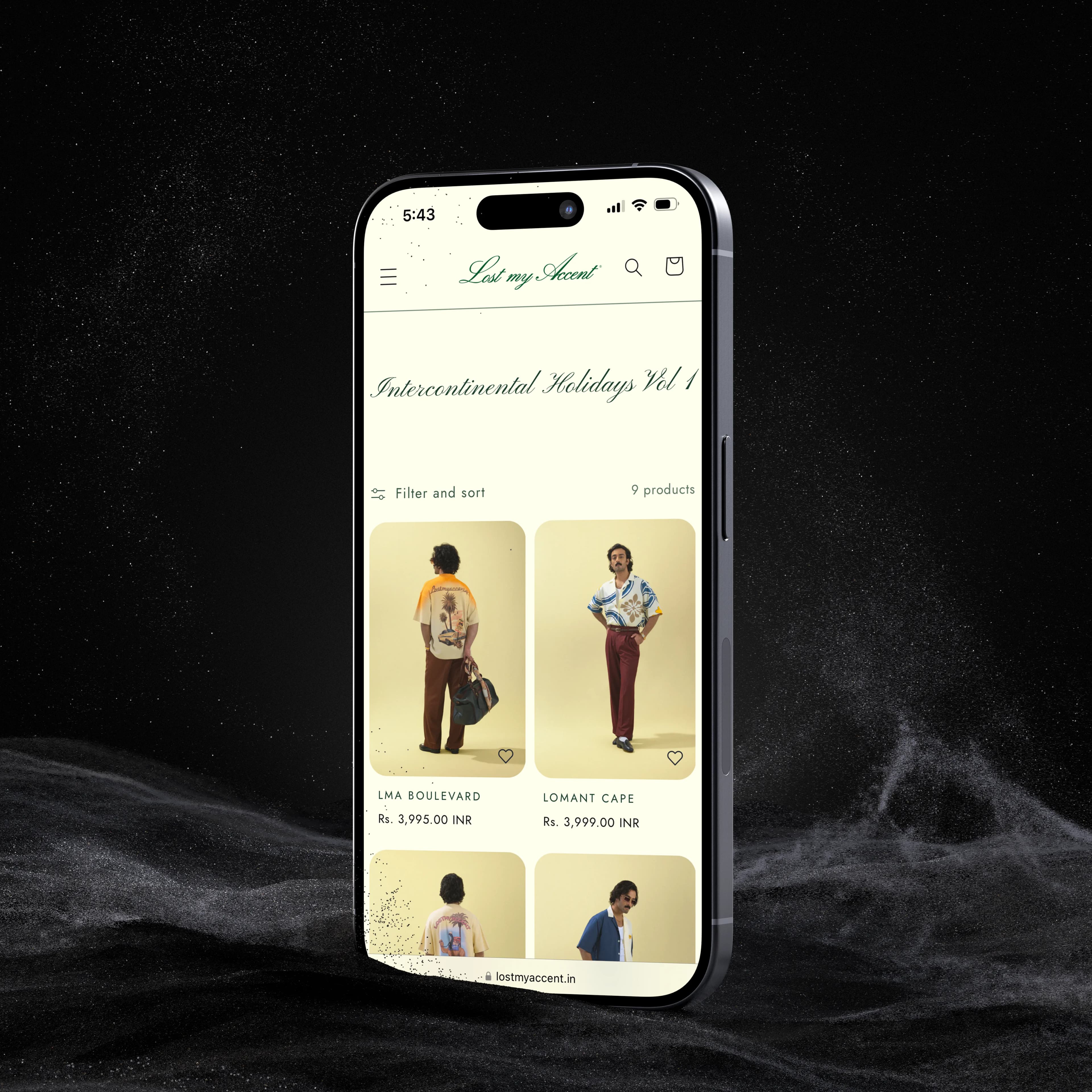 Immersive product detail view with rich visuals